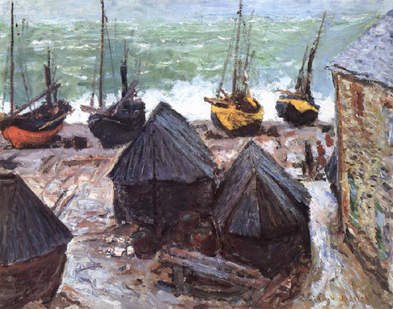 Claude Monet Boats on the Beach China oil painting art
